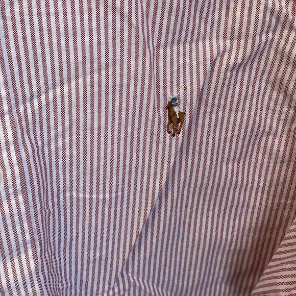 RALPH LAUREN “Classic Fit” Pink & White Striped Button Down Shirt Size Large - Picture 2 of 8